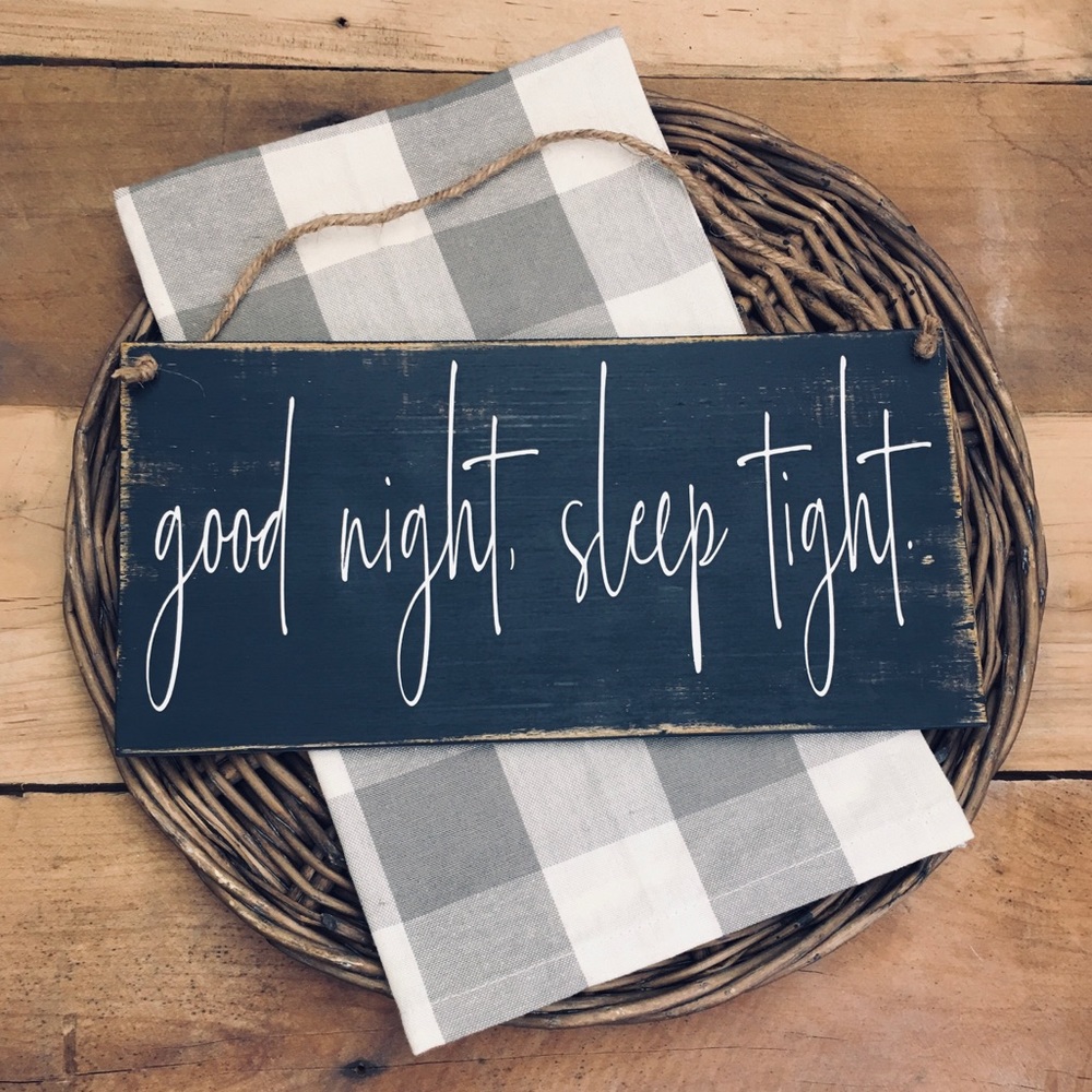 2/$30๐ Good Night Sleep Tight -Wood Painted Sign - Picture 2 of 4